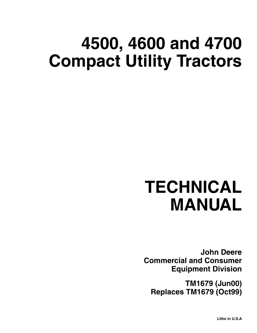 4500 4600 and 4700 compact utility tractors l.w