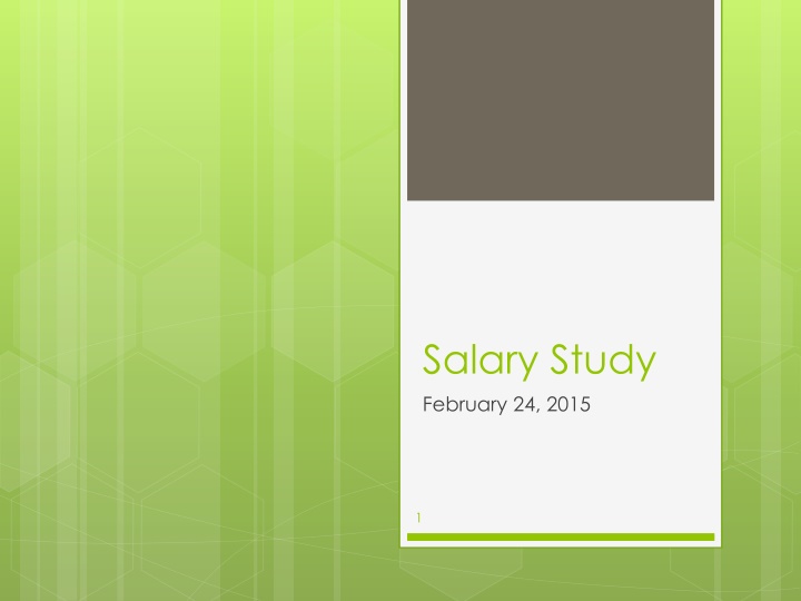 Salary Study Recommendations Summary