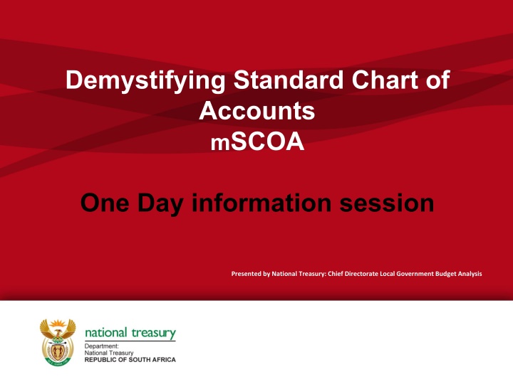 mSCOA: Demystifying the Standard Chart of Accounts for Municipalities