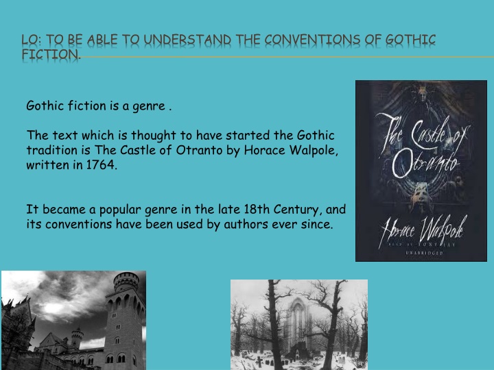 Gothic Fiction Conventions