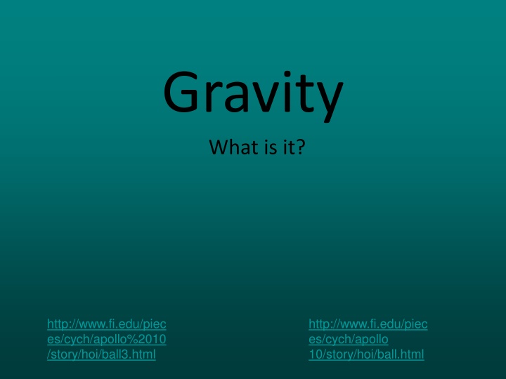 Gravity and Forces in Physics