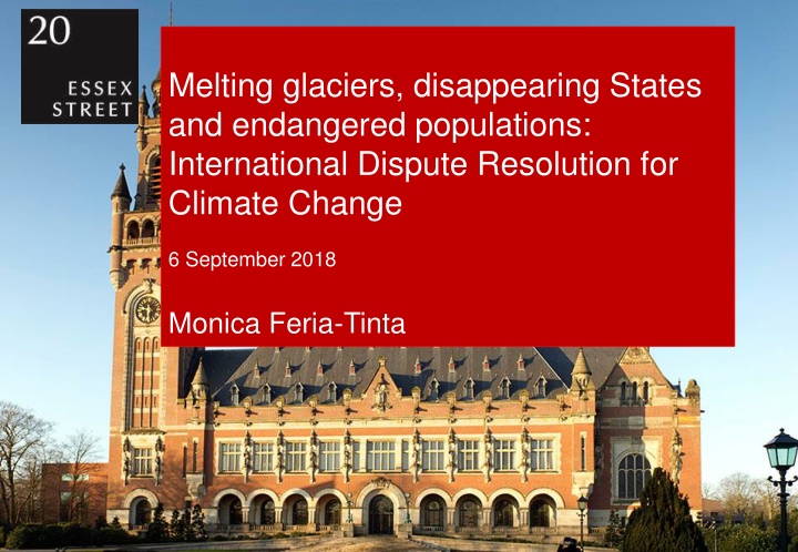 International Dispute Resolution for Climate Change: Legal Cases and Actions