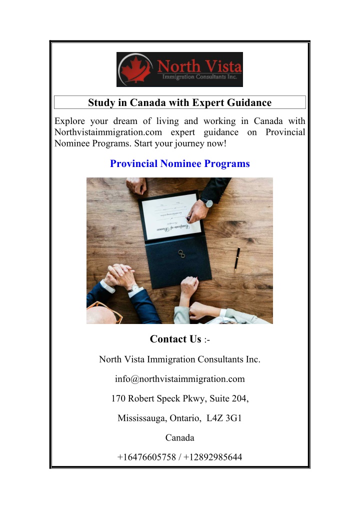 study in canada with expert guidance n.w
