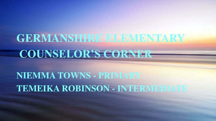 Germanshire Elementary School Counselors Corner