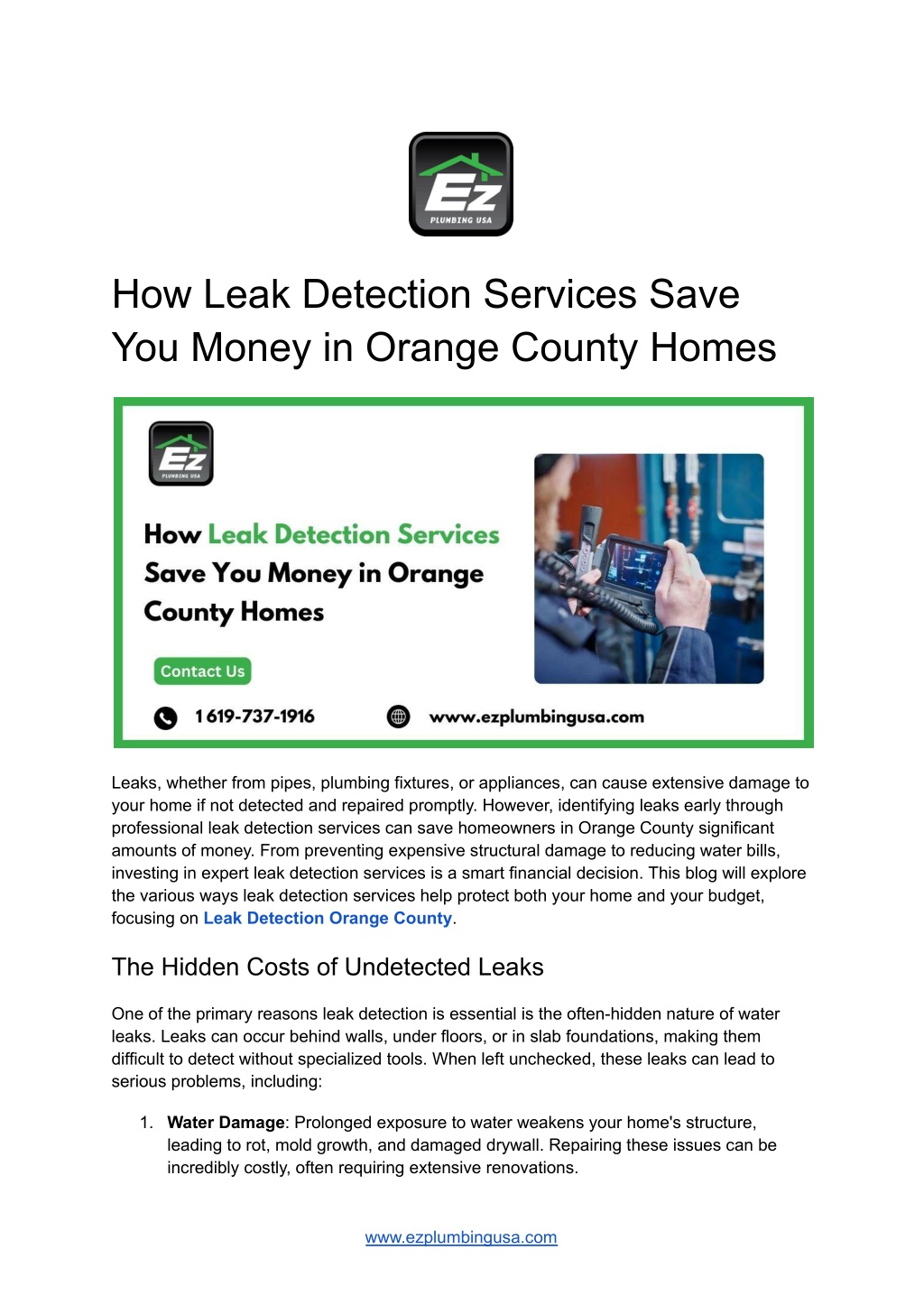 how leak detection services save you money l.w