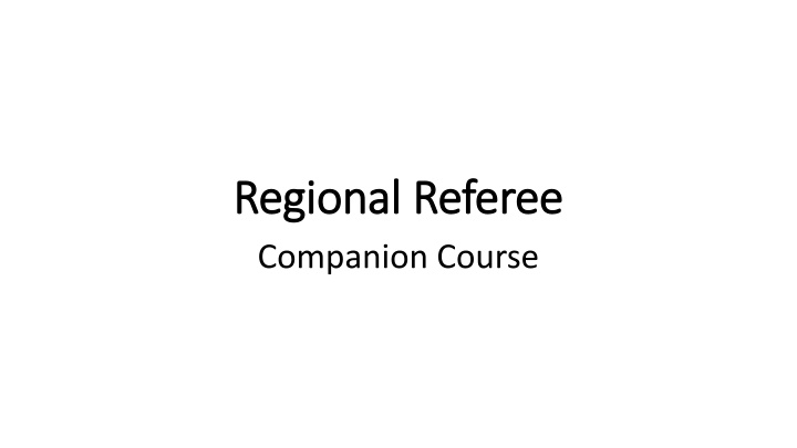 Comprehensive Guide to Soccer Referee Companion Course