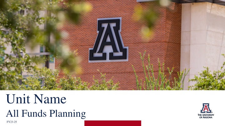 Unit Name All Funds Planning FY23-25 Achievements and Financial Outlook