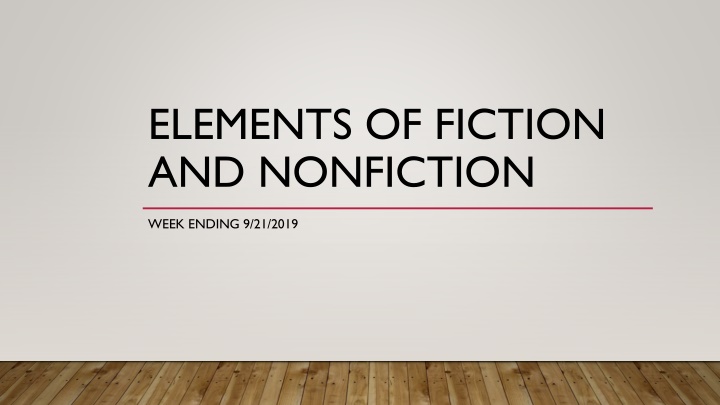 Elements of Fiction and Nonfiction in Classroom Activities