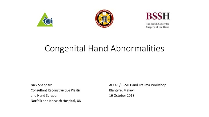Congenital Hand Abnormalities and Associated Syndromes