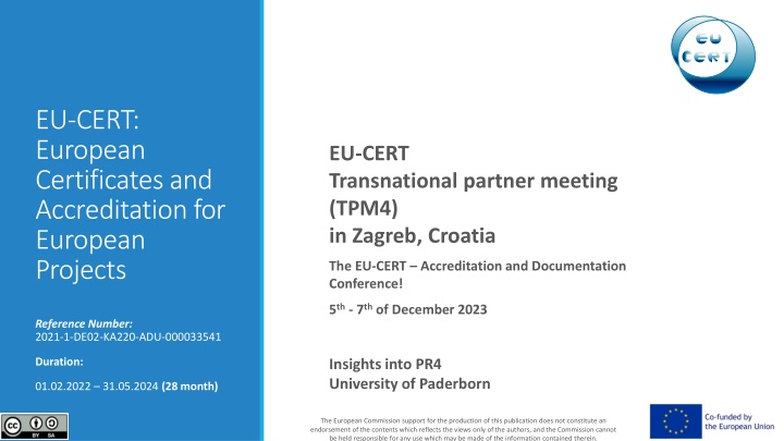 EU-CERT Accreditation Handbook Overview