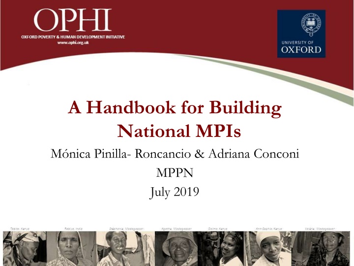 A Handbook for Building National MPIs: Practical Guidance for Ending Poverty