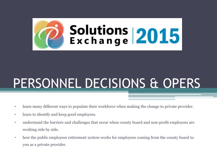 Navigating Workforce Transitions and Personnel Decisions in Private Provider Settings
