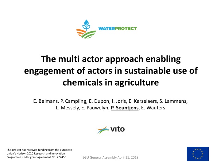 Multi-Actor Approach for Sustainable Chemical Use in Agriculture