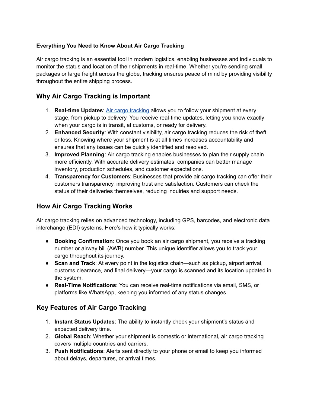 everything you need to know about air cargo l.w