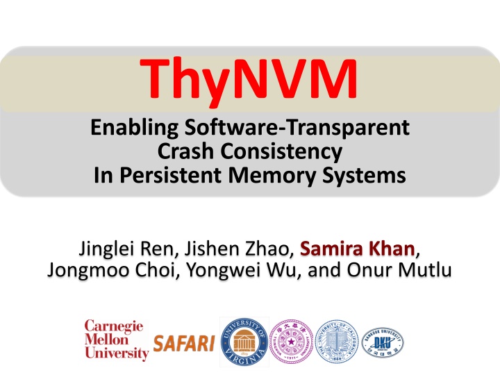 Enhancing Crash Consistency in Persistent Memory Systems