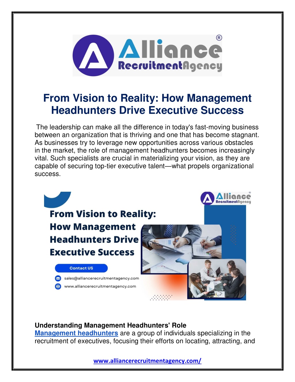 from vision to reality how management headhunters l.w