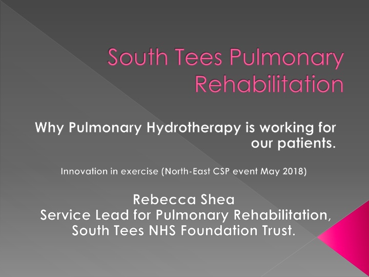 Pulmonary Hydrotherapy: Innovation in Exercise for COPD Patients