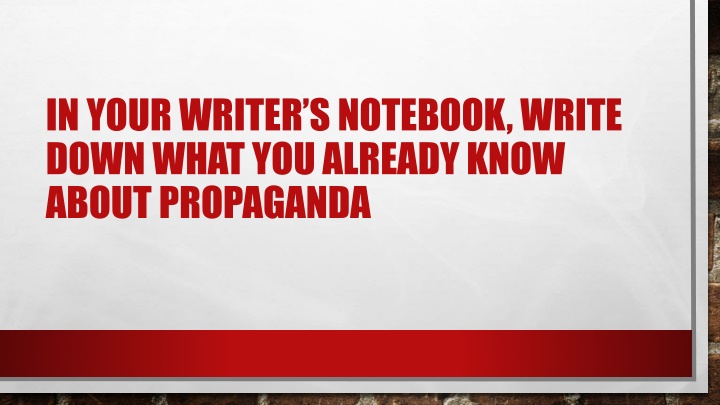 Propaganda Techniques