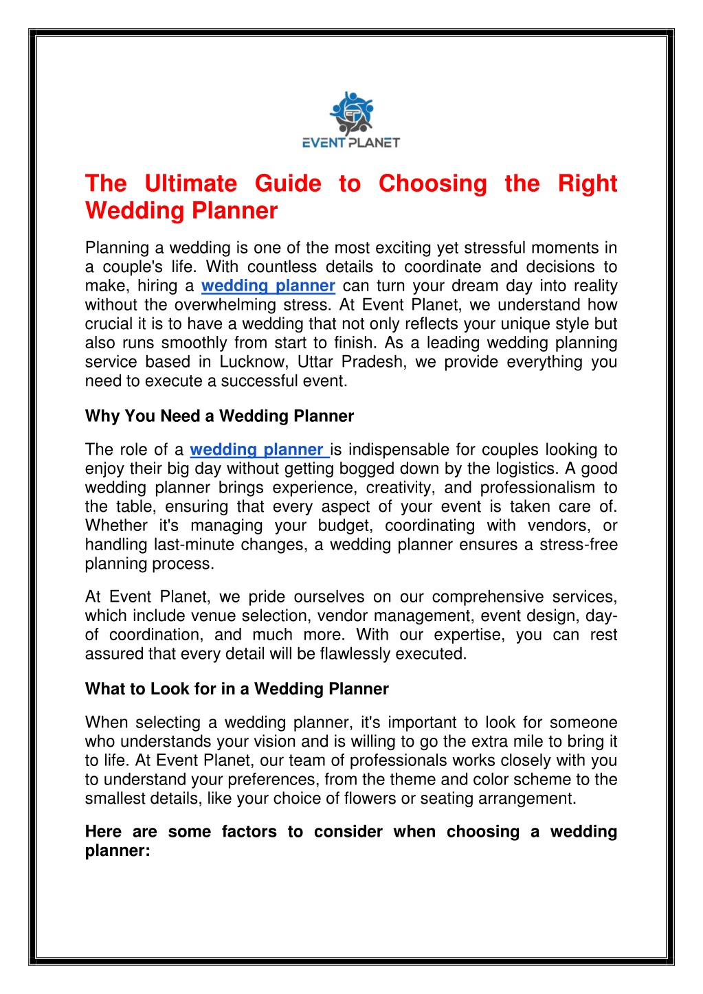 the ultimate guide to choosing the right wedding l.w