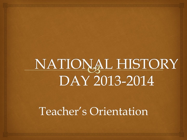 National History Day 2013-2014 Teacher's Orientation in American Samoa