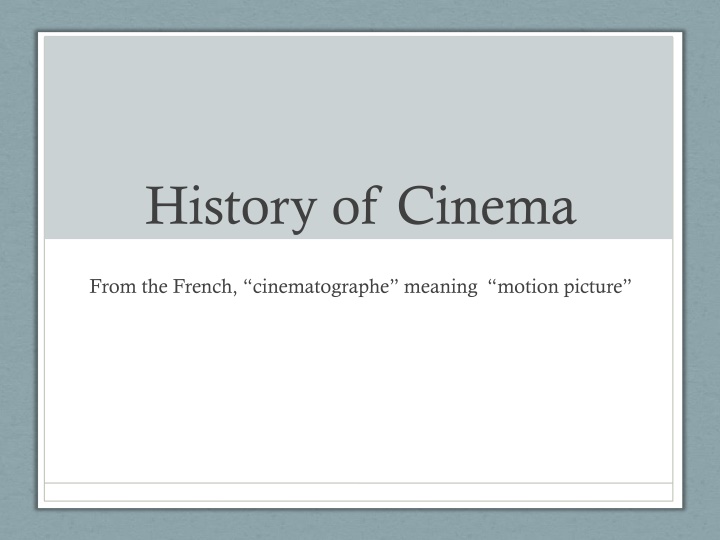 Evolution of Motion Pictures: From Early Visual Forms to Modern Cinema