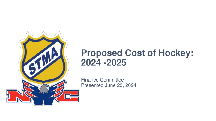Proposed Cost of Hockey 2024-2025 Financial Overview