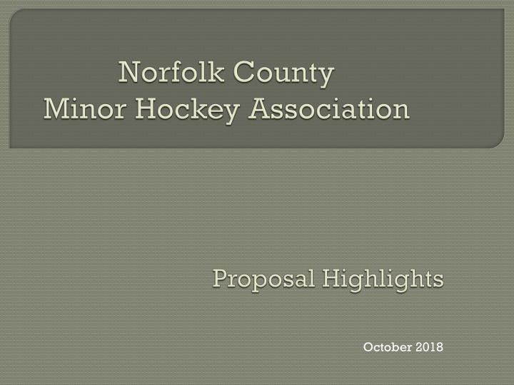 Norfolk Minor Hockey Associations Development Plan