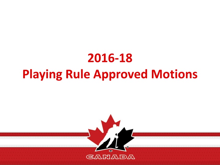 Hockey Rule Changes and Regulations 2014-2018
