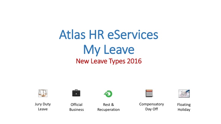 Atlas HR eServices - Leave Types and Application Procedures