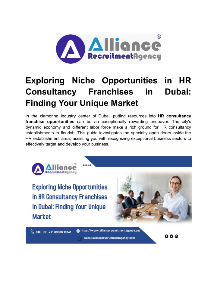 exploring niche opportunities in hr consultancy n.w