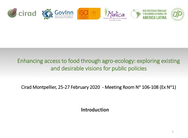 Public Policies for Agroecological Transition Workshop