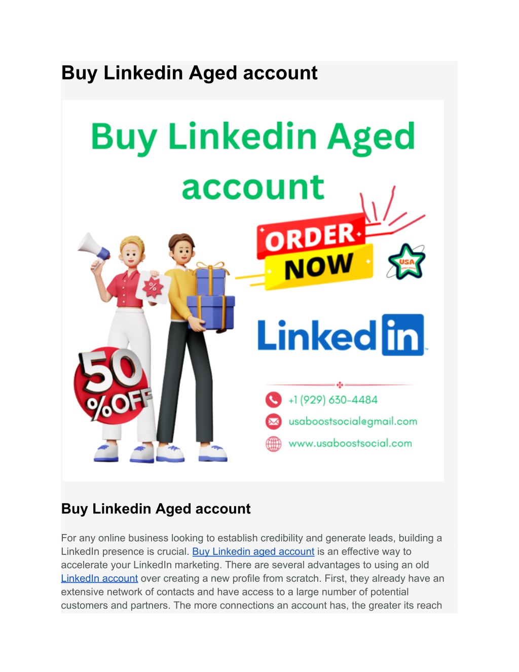 buy linkedin aged account l.w