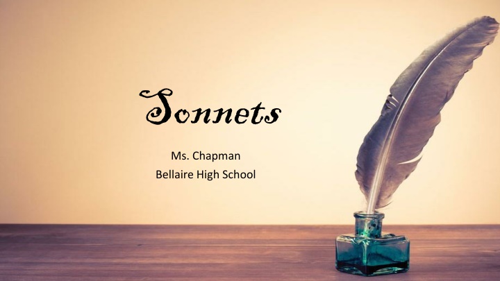 Love and Sonnets in the Italian Renaissance