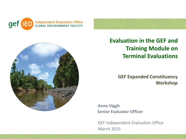 Evaluation in the GEF and Training Module