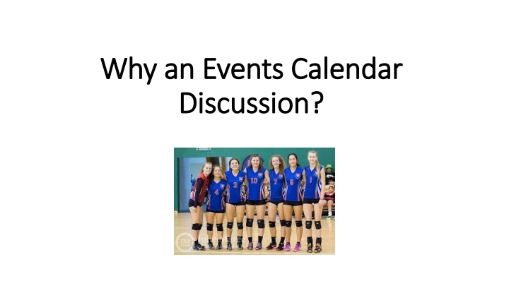 Enhancing Volleyball Events with Effective Calendar Management