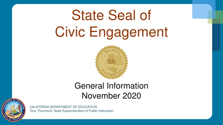 State Seal of Civic Engagement Criteria Adoption in California