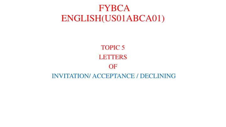 Essential Guidelines for Invitation and Reply Letters