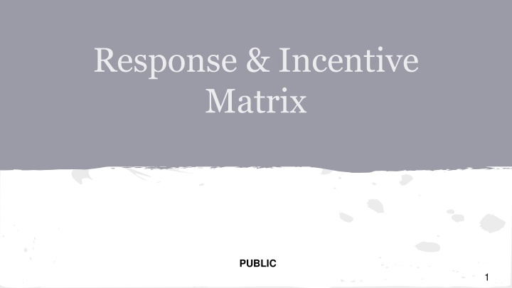 Enhanced Offender Supervision Through Response & Incentive Matrix