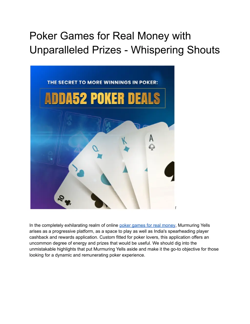 poker games for real money with unparalleled n.
