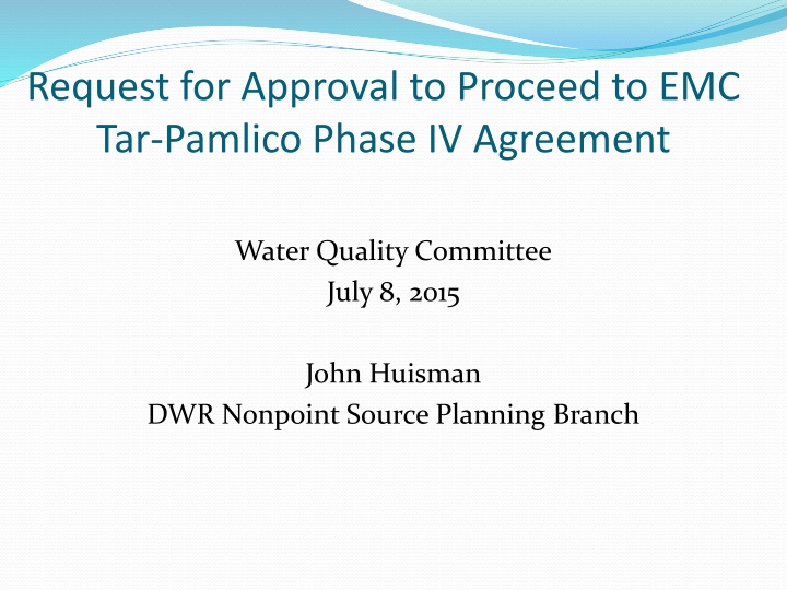 EMC Tar-Pamlico Phase IV Agreement Water Quality Committee Details