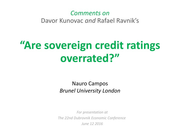 Insights on Sovereign Credit Ratings: A Study on European Countries' Borrowing Costs