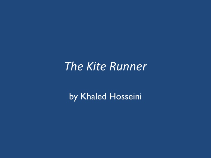 Themes in The Kite Runner by Khaled Hosseini