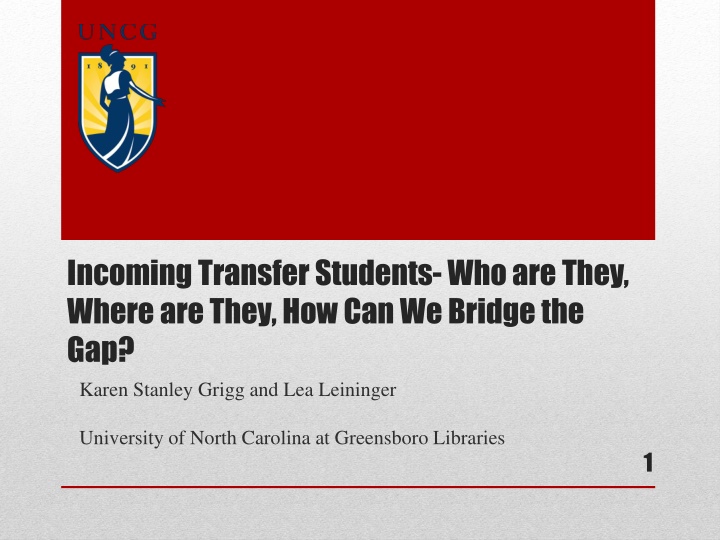 Bridging the Gap for Incoming Transfer Students in Libraries
