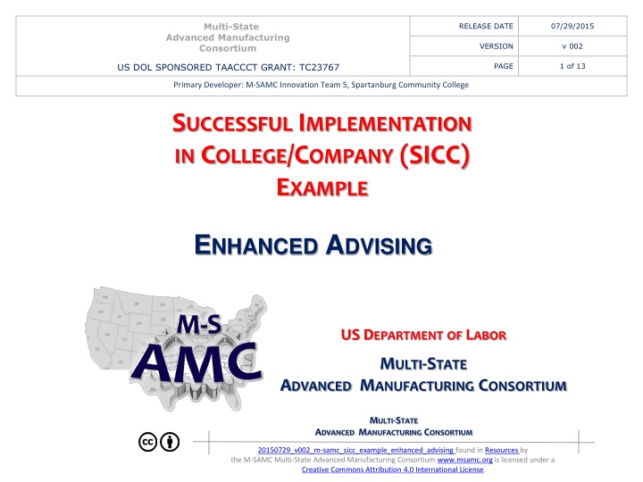 Enhanced Advising Models in Advanced Manufacturing Education
