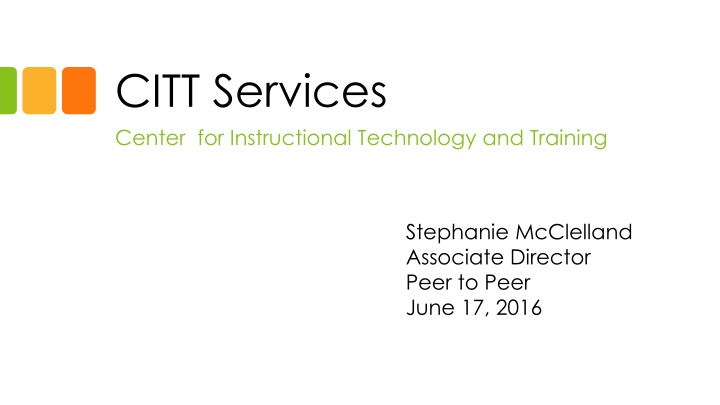 Comprehensive Instructional Design & Training Services at CITT Center