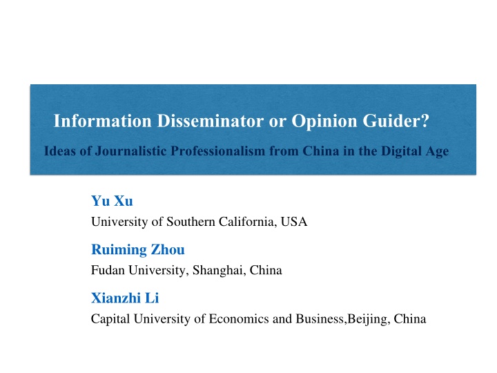 Evolving Landscape of Journalism in China's Digital Age