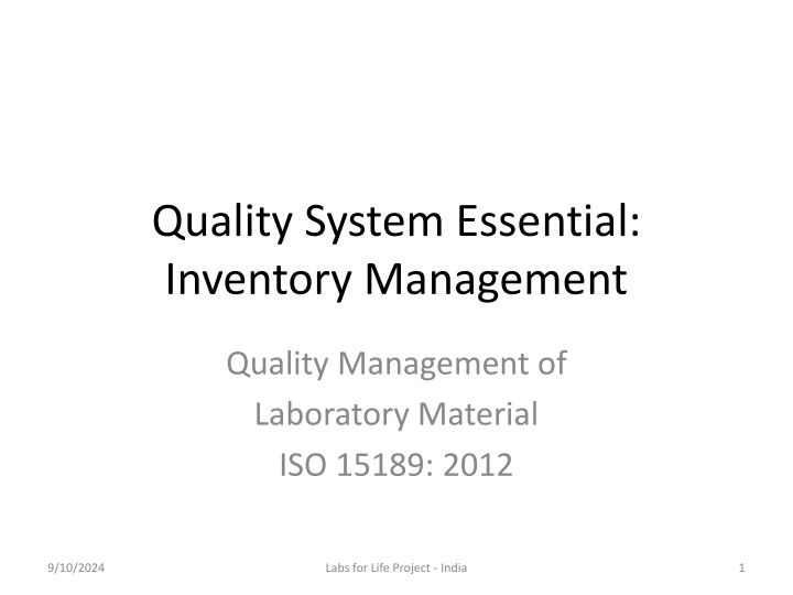 Laboratory Material Management: Ensuring Quality and Efficiency