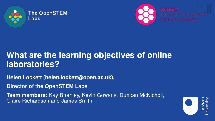 The Objectives of Online Laboratories in STEM Education