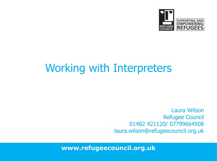 Effective Practices for Working with Interpreters in Refugee Support Services