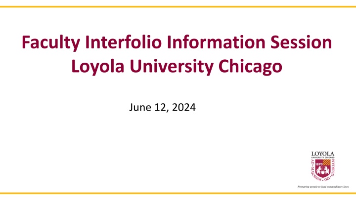 Faculty Promotion Process and Interfolio RPT at Loyola University Chicago